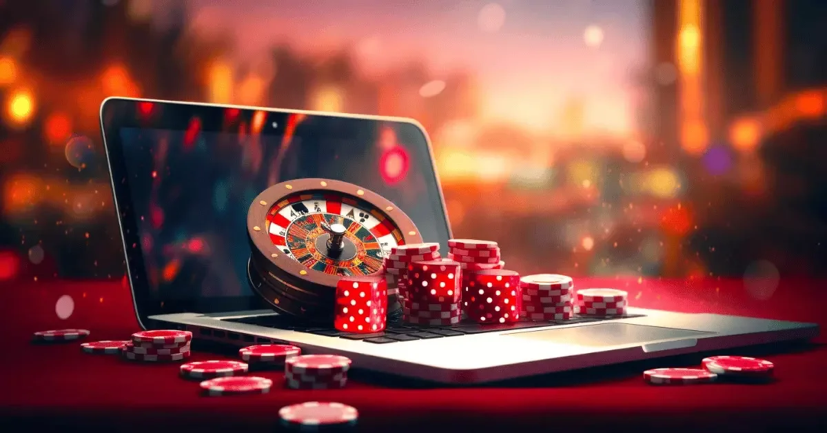 Sophisticated casino vibe with stylish woman using CROWNBD app beside spinning roulette